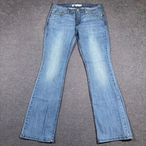 Levi's 524 Bootcut Jeans Women 7M 28x30 Blue Denim Stretch Low Rise Casual Boho